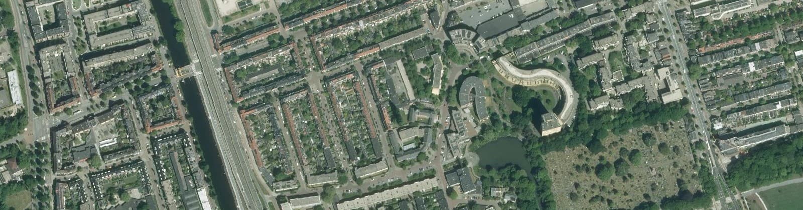 Luchtfoto van Rivierenbuurt