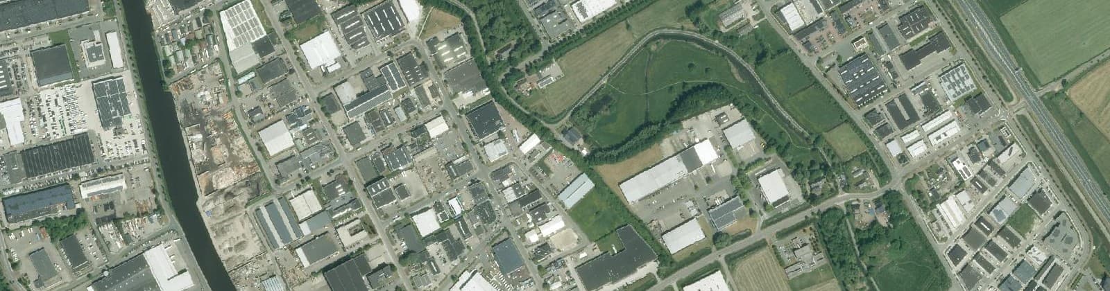 Luchtfoto van Euvelgunne