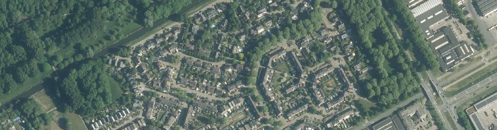 Luchtfoto van Lindengouw, Muidergouw en Peppengouw
