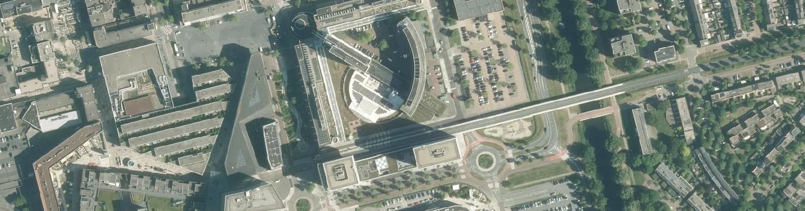 Luchtfoto van Centrum Stad Oost
