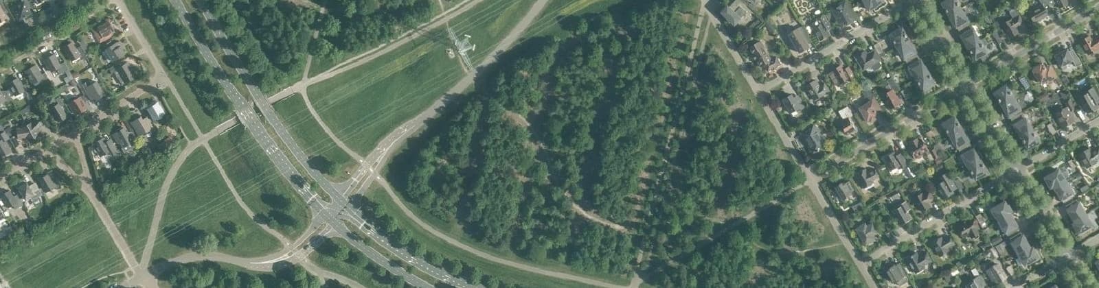 Luchtfoto van Ebenezer Howardpark