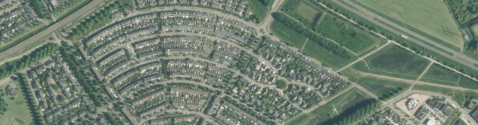 Luchtfoto van Tussen de Vaarten Z.- Noordoost