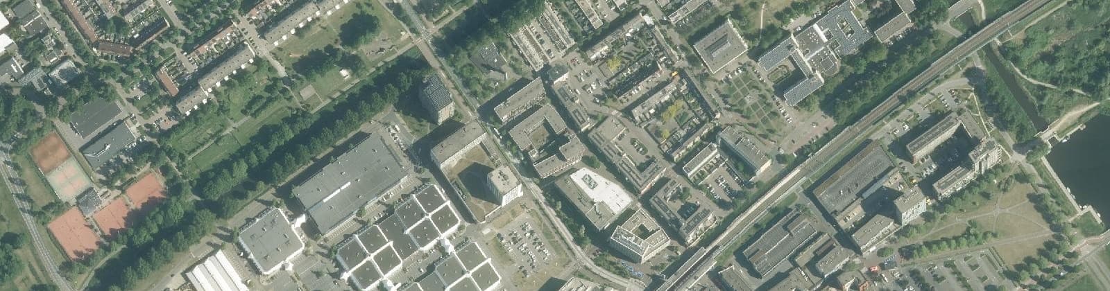 Luchtfoto van Centrum Almere Buiten Noord