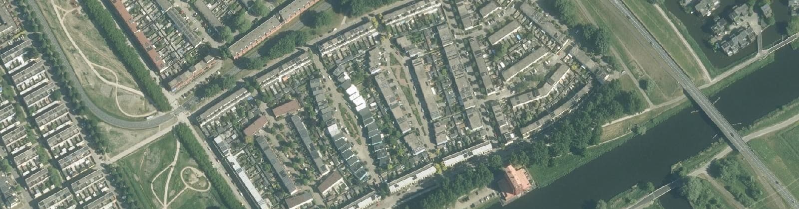 Luchtfoto van Regenboogbuurt Zuid
