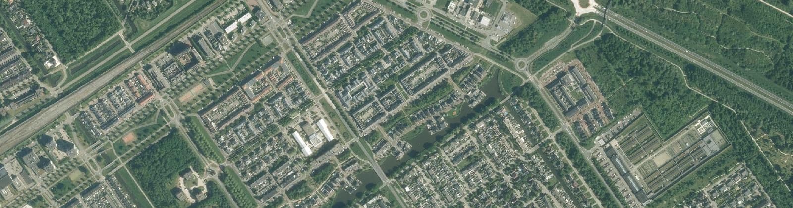 Luchtfoto van Stripheldenbuurt Noordoost