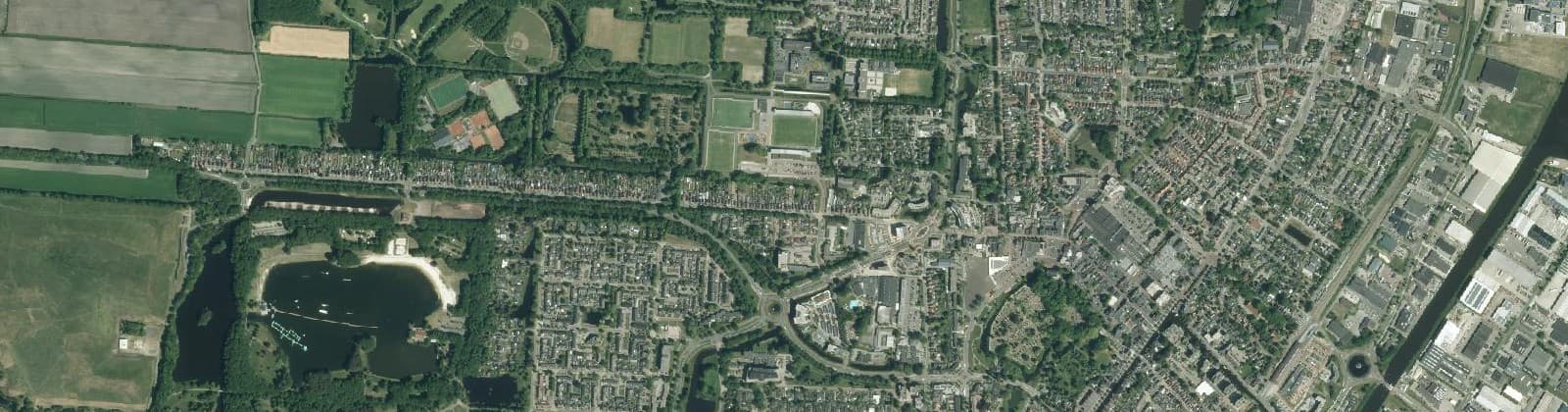 Luchtfoto van Veendam-Centrum