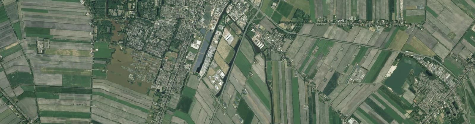 Luchtfoto van Verspreide huizen