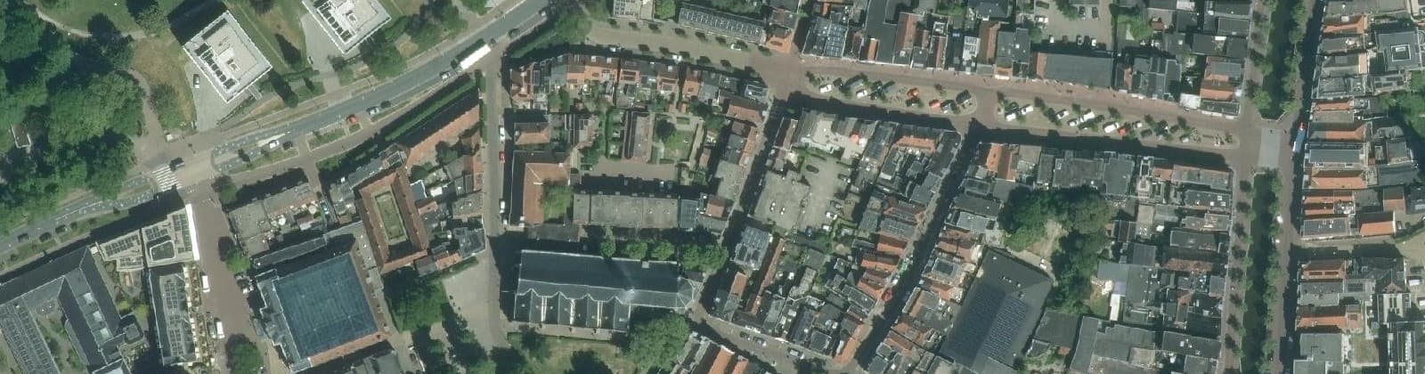 Luchtfoto van Grote Kerkbuurt