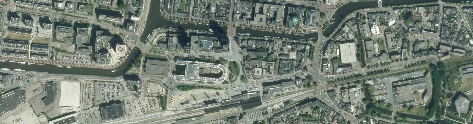 Luchtfoto van Stationskwartier