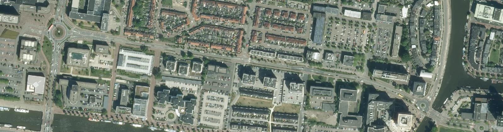 Luchtfoto van Harlingervaart Noord