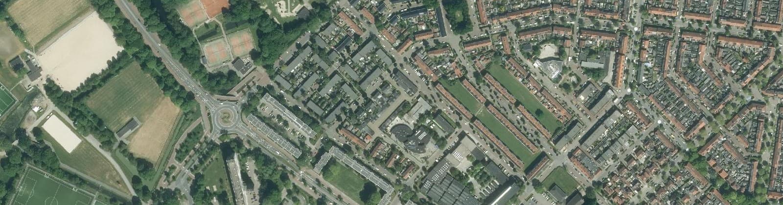 Luchtfoto van Jan van Scorelbuurt
