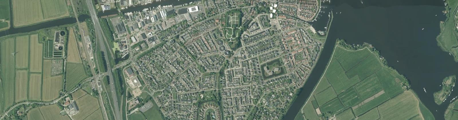 Luchtfoto van Grou
