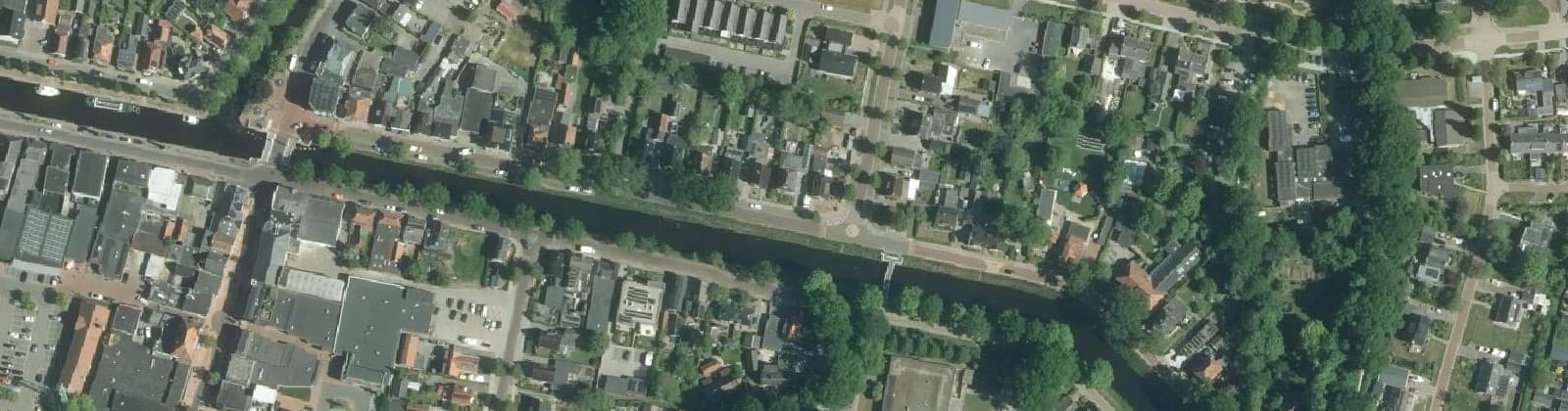 Luchtfoto van Oosterwolde-Centrum-Noord-Oost