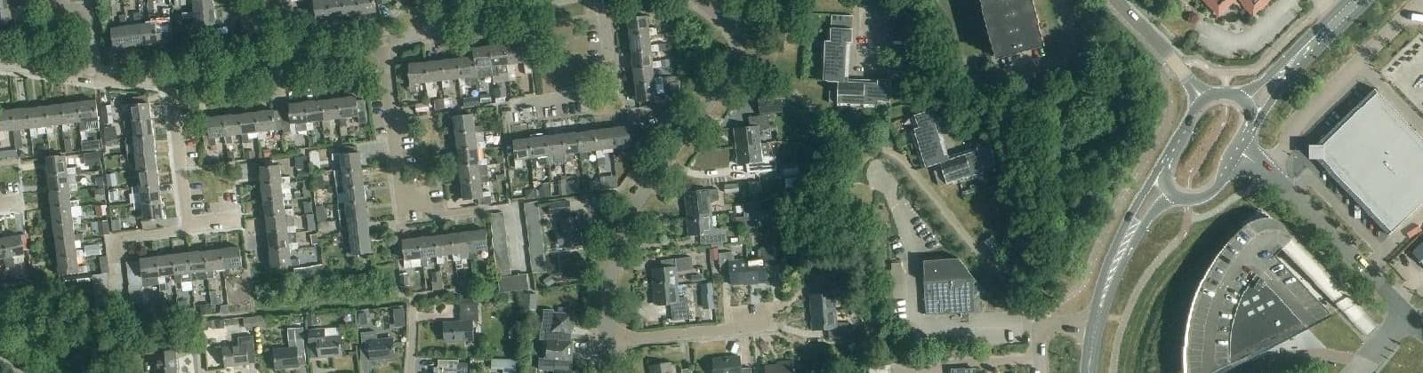 Luchtfoto van Oosterwolde-Snellingerdijk