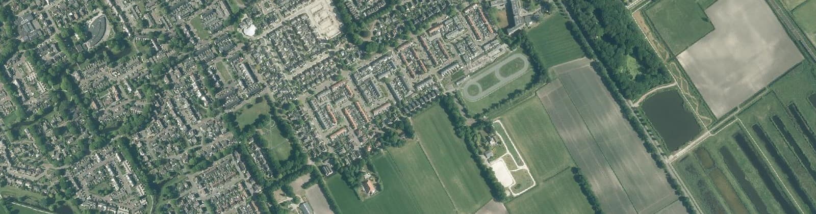 Luchtfoto van Wolvega-De Muziekbuurt