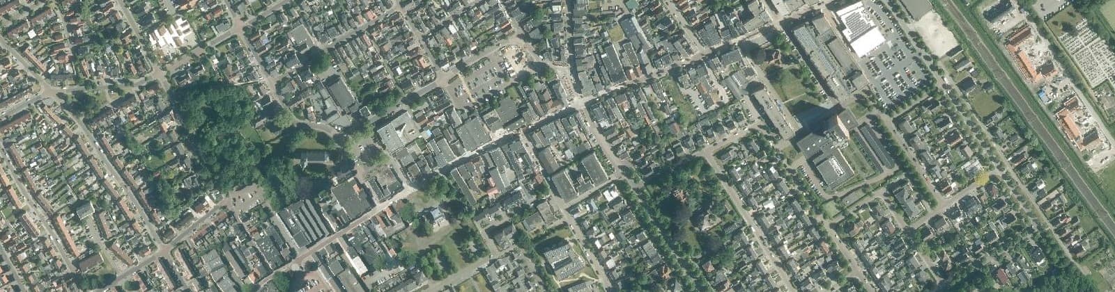 Luchtfoto van Wolvega-Centrum