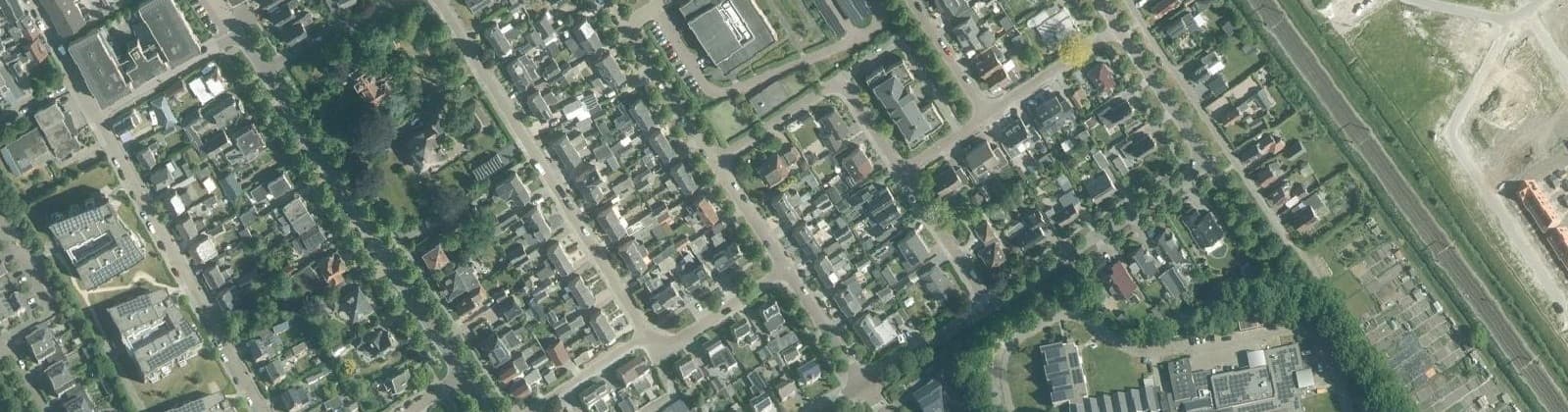 Luchtfoto van Wolvega-Bloemenbuurt