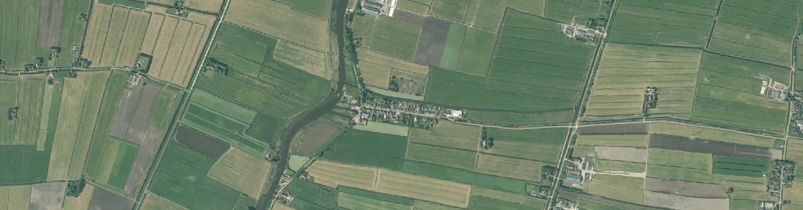 Luchtfoto van Langeville-Buitengebied