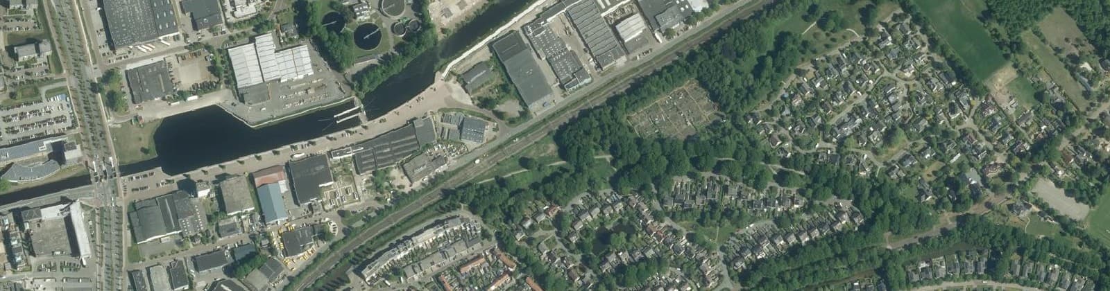 Luchtfoto van Havenkanaal Zuidzijde