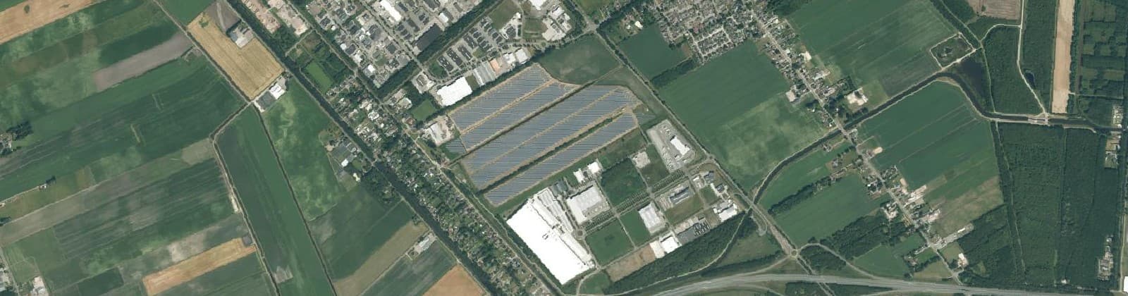Luchtfoto van Verspreide huizen Nieuw-Dordrecht