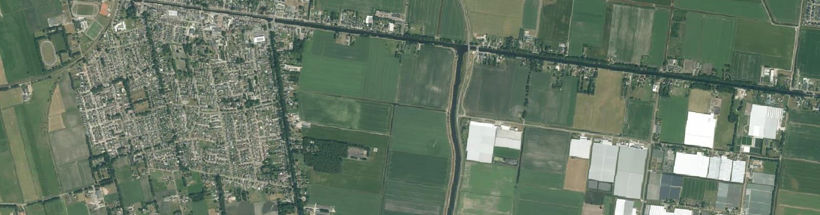 Luchtfoto van Verspreide huizen Nieuw-Amsterdam