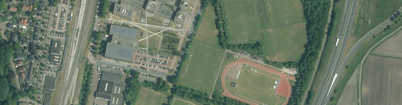 Luchtfoto van Onderwijs-, sportpark
