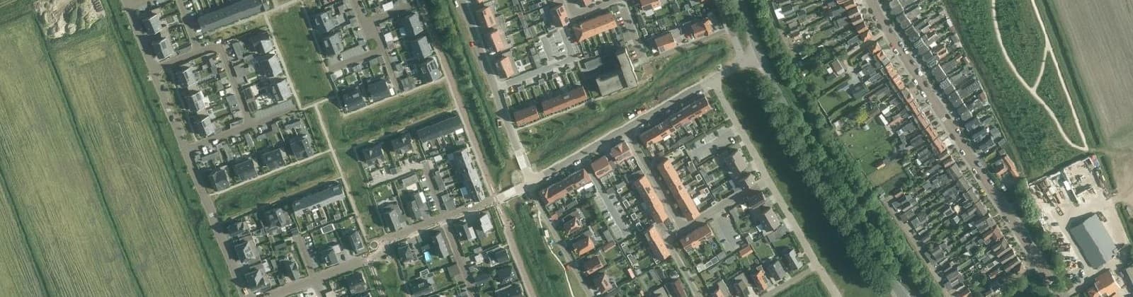 Luchtfoto van Drukkersbuurt