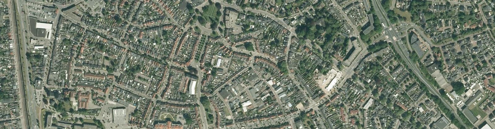 Luchtfoto van Bornsestraat Midden-Riet Noord