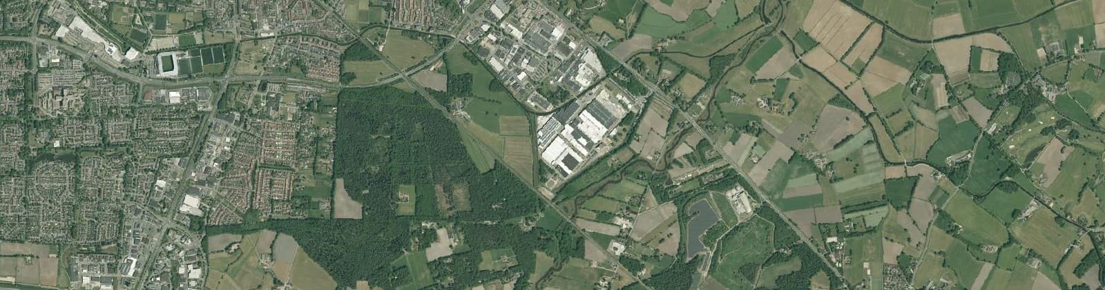 Luchtfoto van Verspreide huizen wijk 11