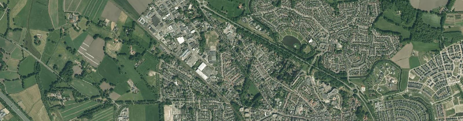 Luchtfoto van Dikkerslaan-Molenkampsweg en omgeving