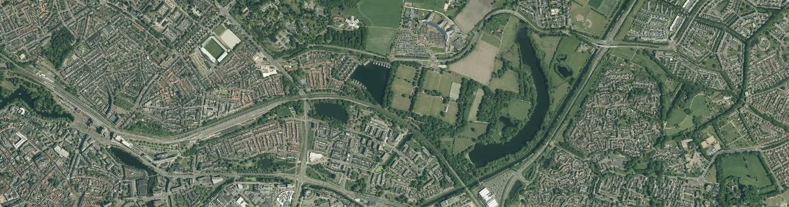 Luchtfoto van Rielerweg-Oost