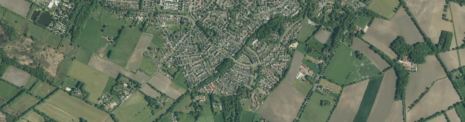 Luchtfoto van Oikos