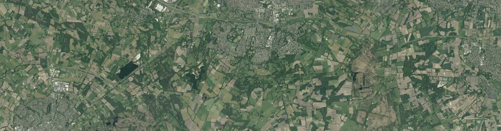 Luchtfoto van Buurtschap Broekheurne