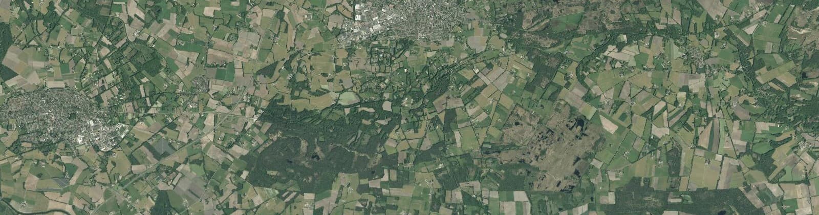 Luchtfoto van Verspr.h. Langelo (ged.) en Honesch