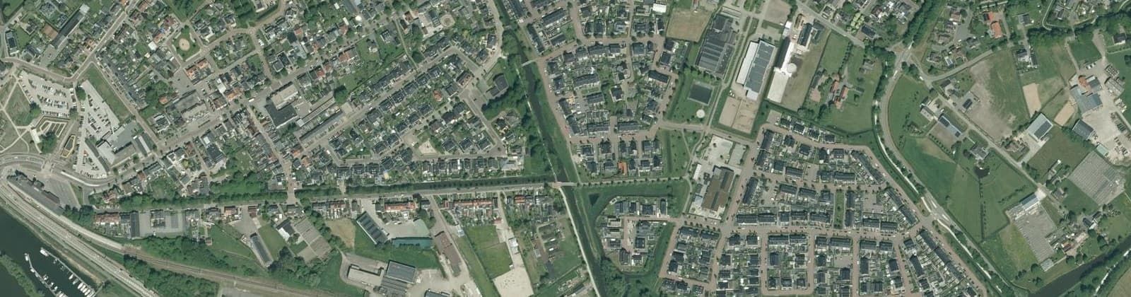 Luchtfoto van Trekvaart