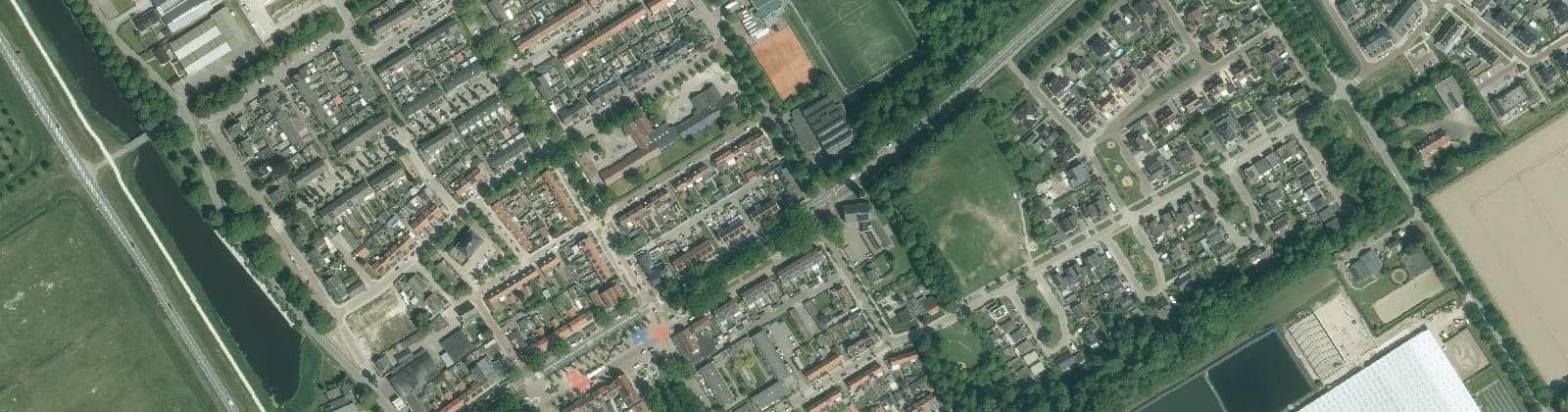 Luchtfoto van Ens-woonkern