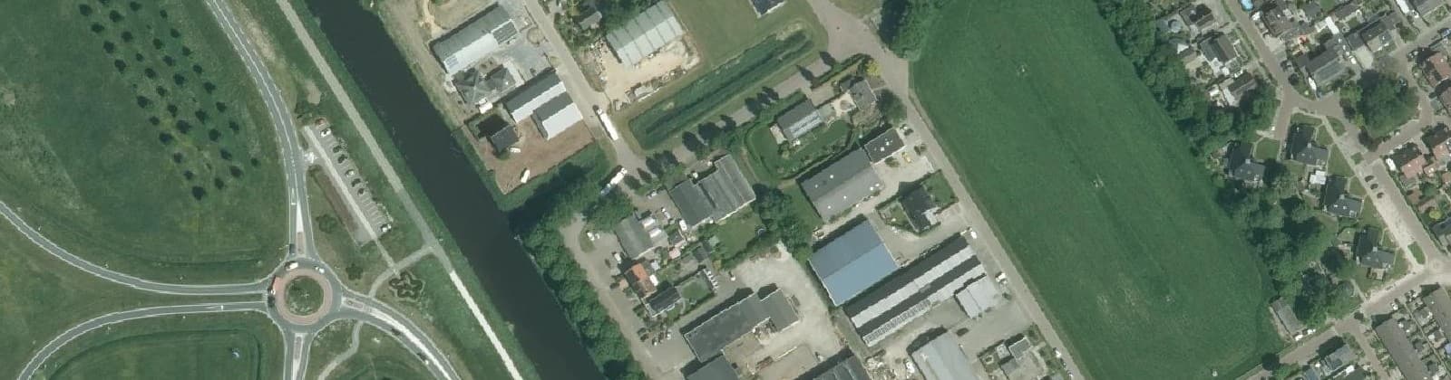 Luchtfoto van Ens-bedrijventerrein
