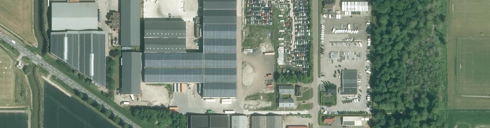 Luchtfoto van Nagele-bedrijventerrein