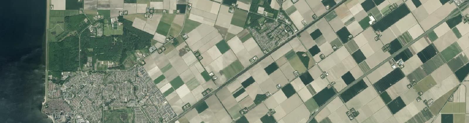 Luchtfoto van Tollebeek-landelijk gebied