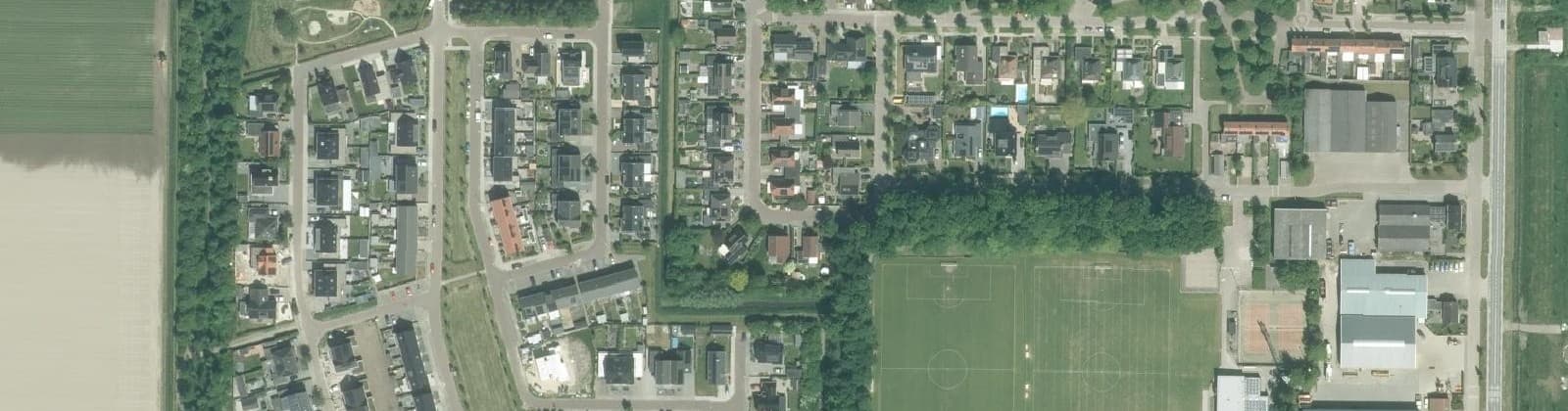 Luchtfoto van Espel-woonkern