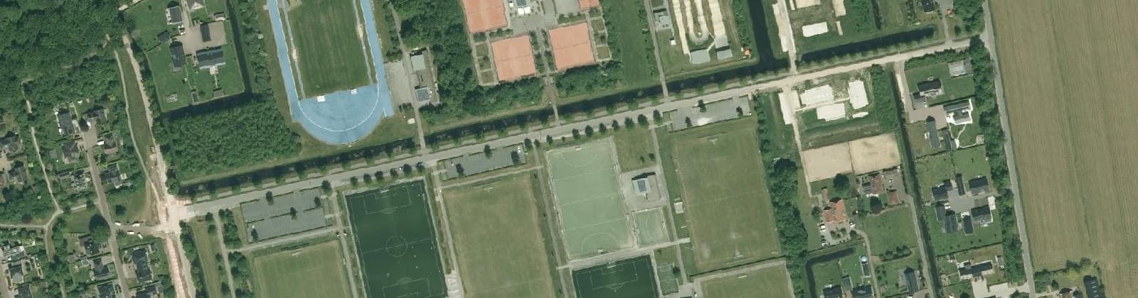 Luchtfoto van Kern Ommen - sportpark Westbroek