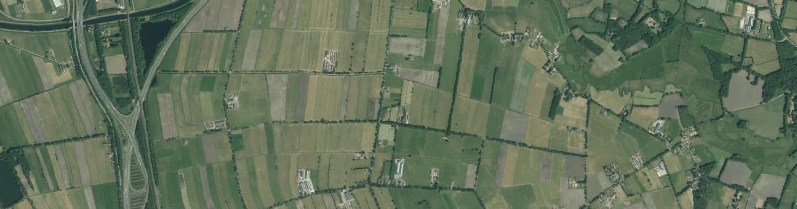 Luchtfoto van Verspreide huizen Lankhorst