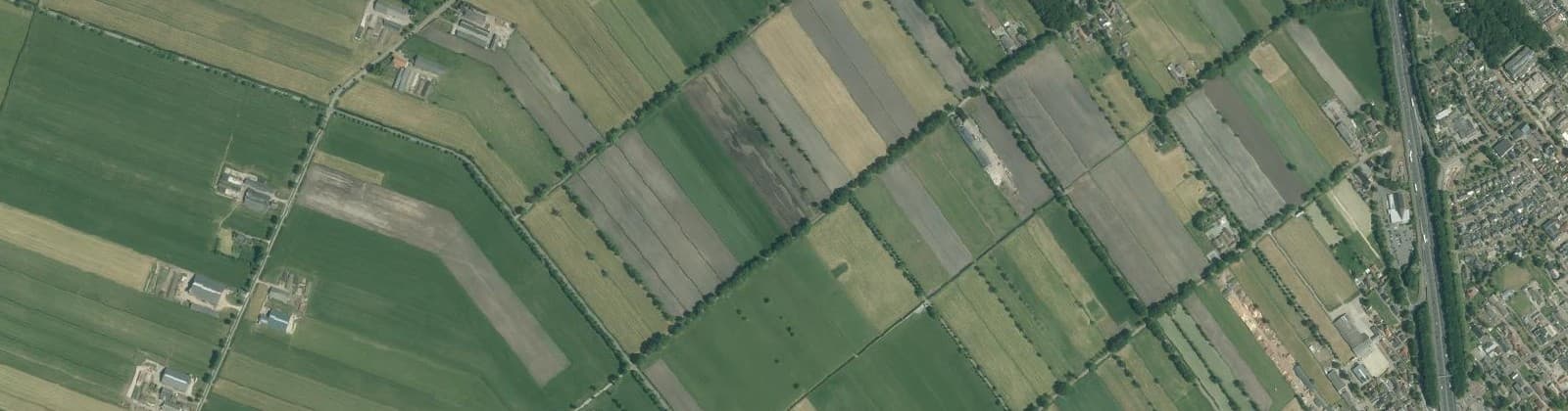 Luchtfoto van Verspreide huizen Heidehoogten