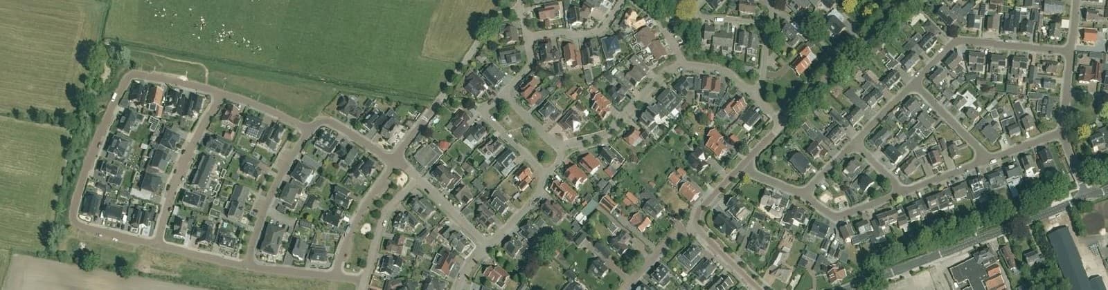 Luchtfoto van Harbrinkhoek kern