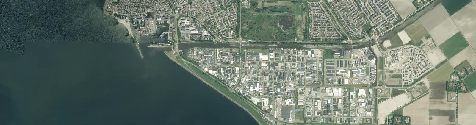 Luchtfoto van Havens en industrieterrein