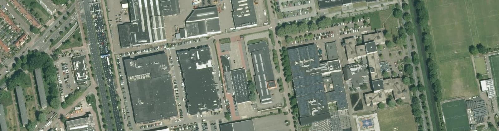 Luchtfoto van Bedrijventerrein de Vrolijkheid