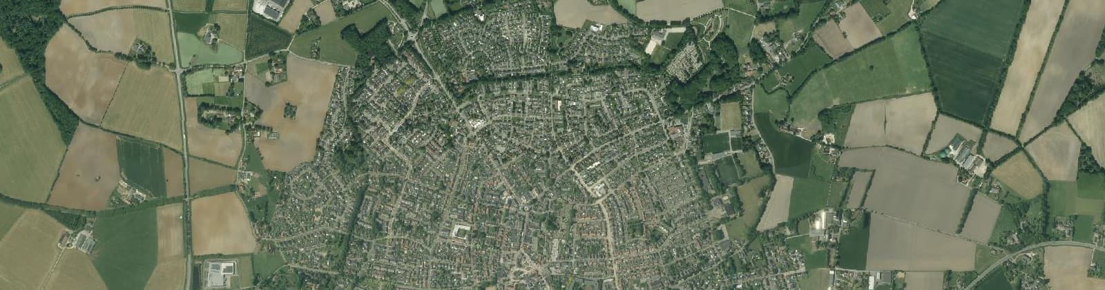 Luchtfoto van Verspreide huizen Dinxperlo