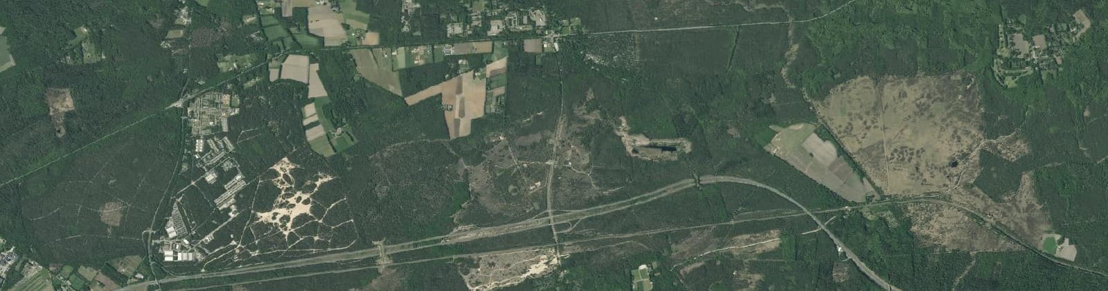 Luchtfoto van Bosgebied Nieuw Milligen