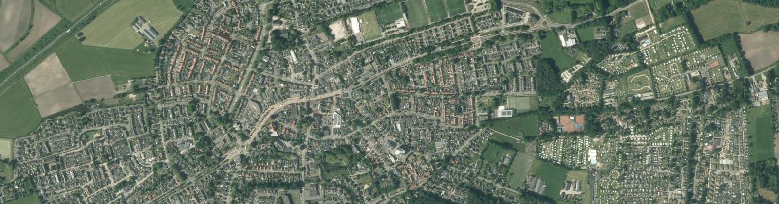 Luchtfoto van Centrum Voorthuizen