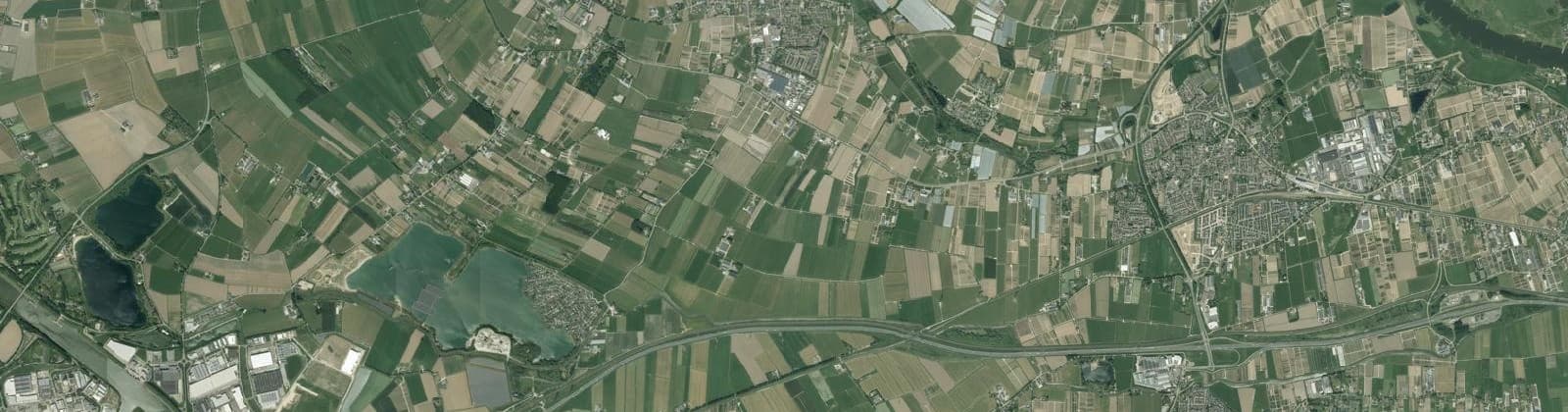 Luchtfoto van Verspr.h. Aalst Leutes polder Aalst